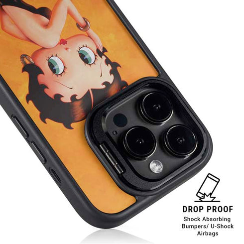 Betty Boop Little Black Dress iPhone 14 Pro Kickstand Case